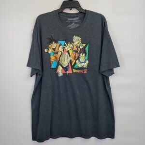 Dragon Ball Z Goku and Vegeta Super Saiyan Graphic Tees Shortsleeve Top 2XL Men